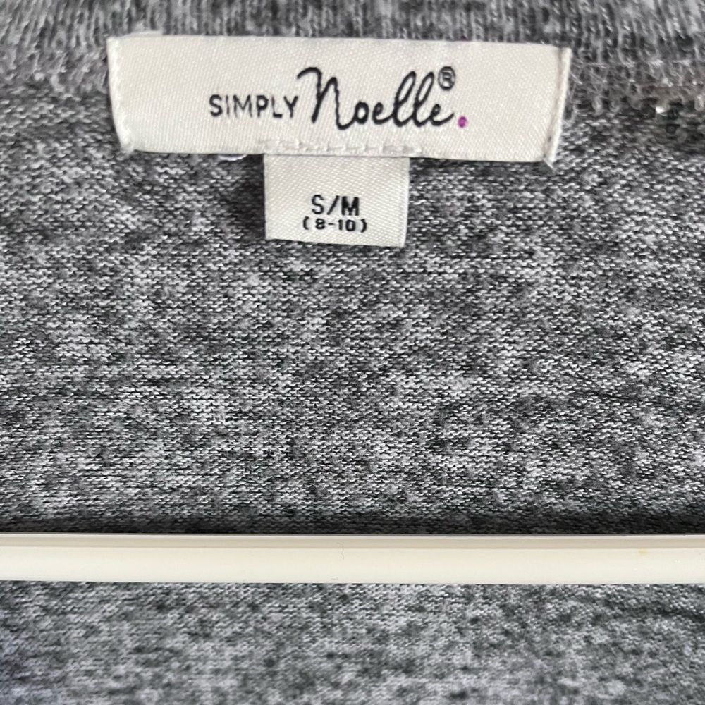 Simply Noelle heather grey open front Cardigan size medium 8-10 - Picture 3 of 4
